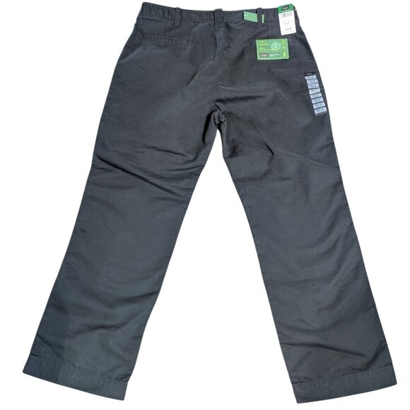 Haggar Renew Chino Straight Fit Pants 40W X 32L Dark Gray Cotton Blend NWT - Picture 9 of 12